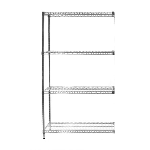 Eclipse Chrome Wire Shelving (Extension Bay 4 Shelves)