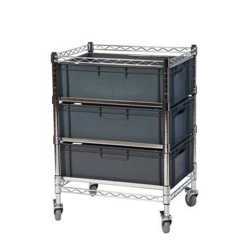 Eclipse Chrome Wire Euro Box Cart (To fit 220mm box)
