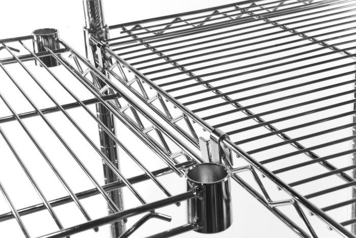 Eclipse Chrome Wire Shelving (Extension Bay 4 Shelves)