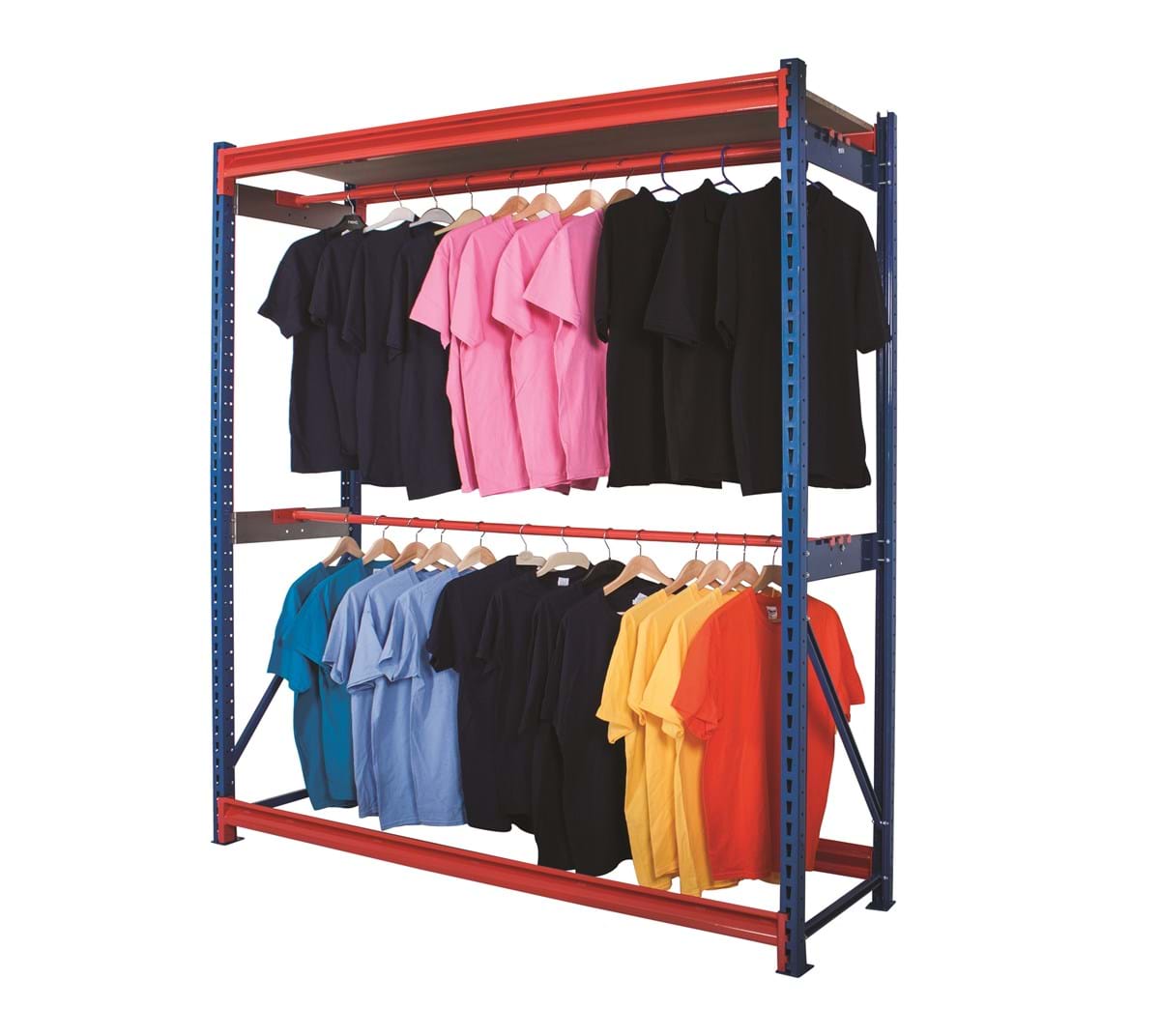 Longspan Centre Garment Racking Levels — The Storage Bay