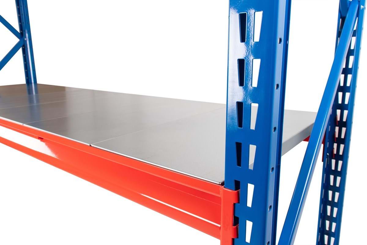Twin Slot Longspan Racking Beam Level Solid Steel Decking
