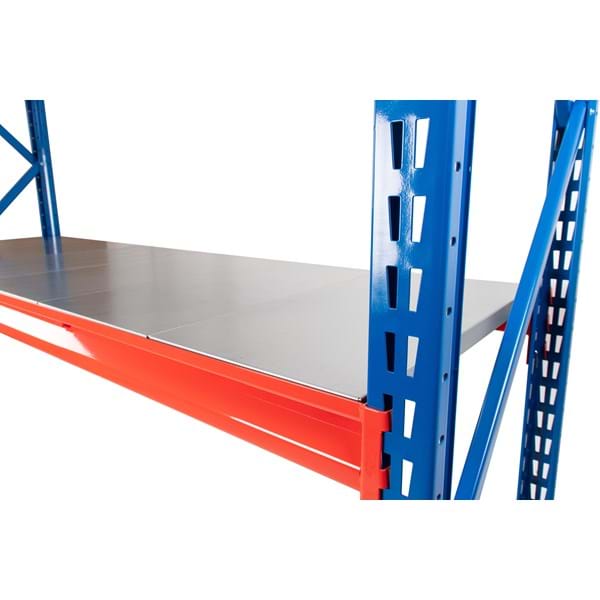 Twin Slot Longspan Racking Beam Level Solid Steel Decking
