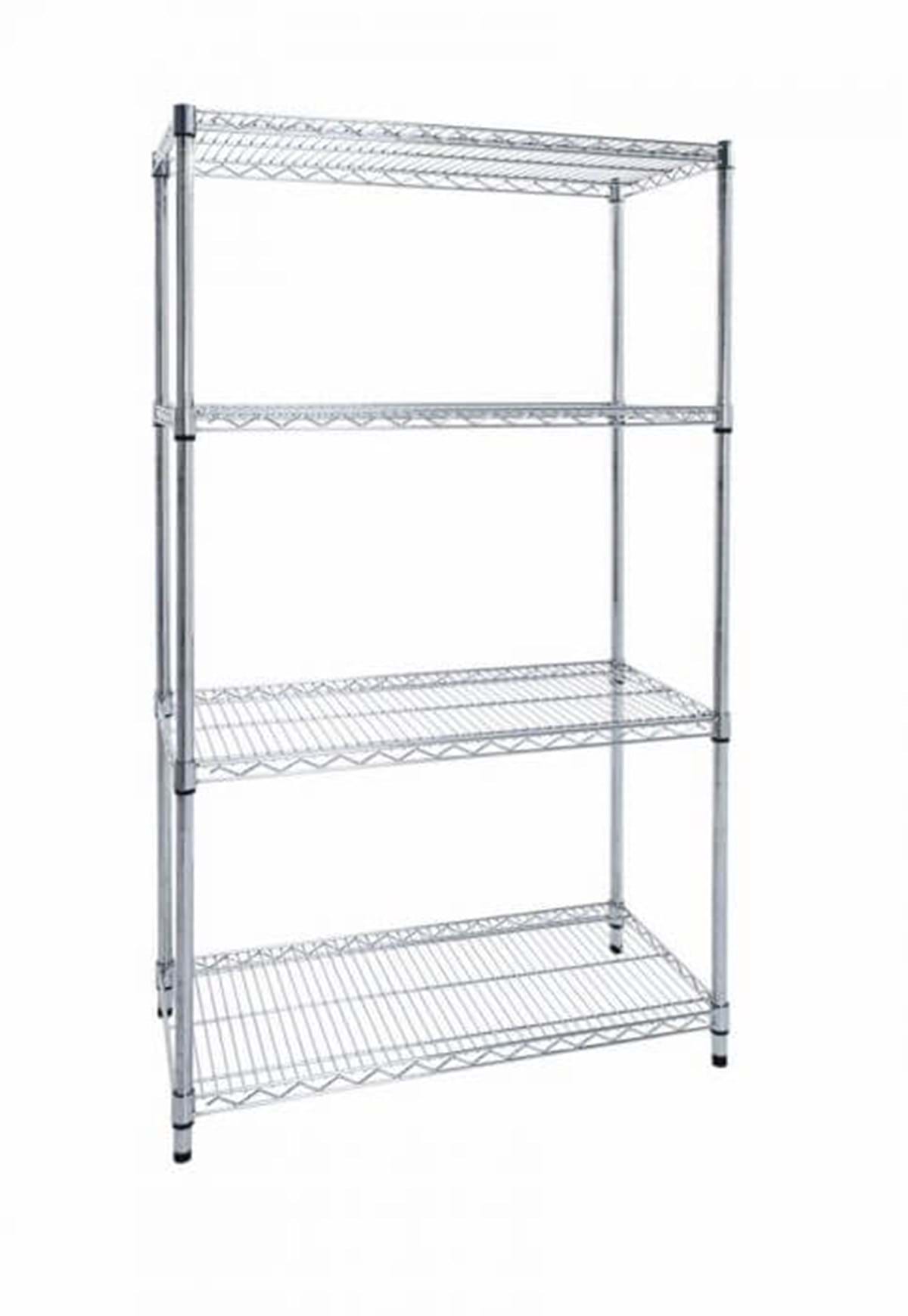 Eclipse Chrome Wire Shelving Starter Bay with 4 Shelves
