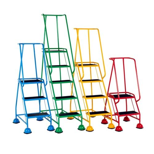 Classic Colour Mobile Safety Steps with Castors