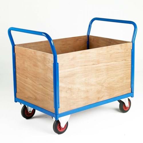 500 Series Platform Trolley - Double Wooden End & Double Side