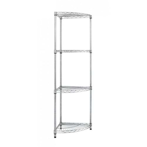 Eclipse Chrome Wire Corner Section Fan Shelf Bay