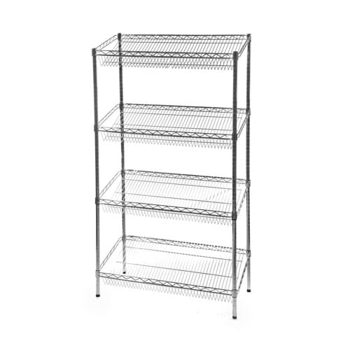 Eclipse Chrome Wire Sloped Display Shelving Unit