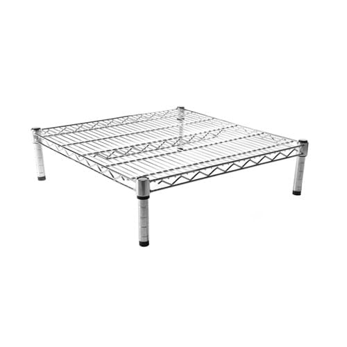 Eclipse Chrome Wire Dunnage Frame with Mesh Shelf