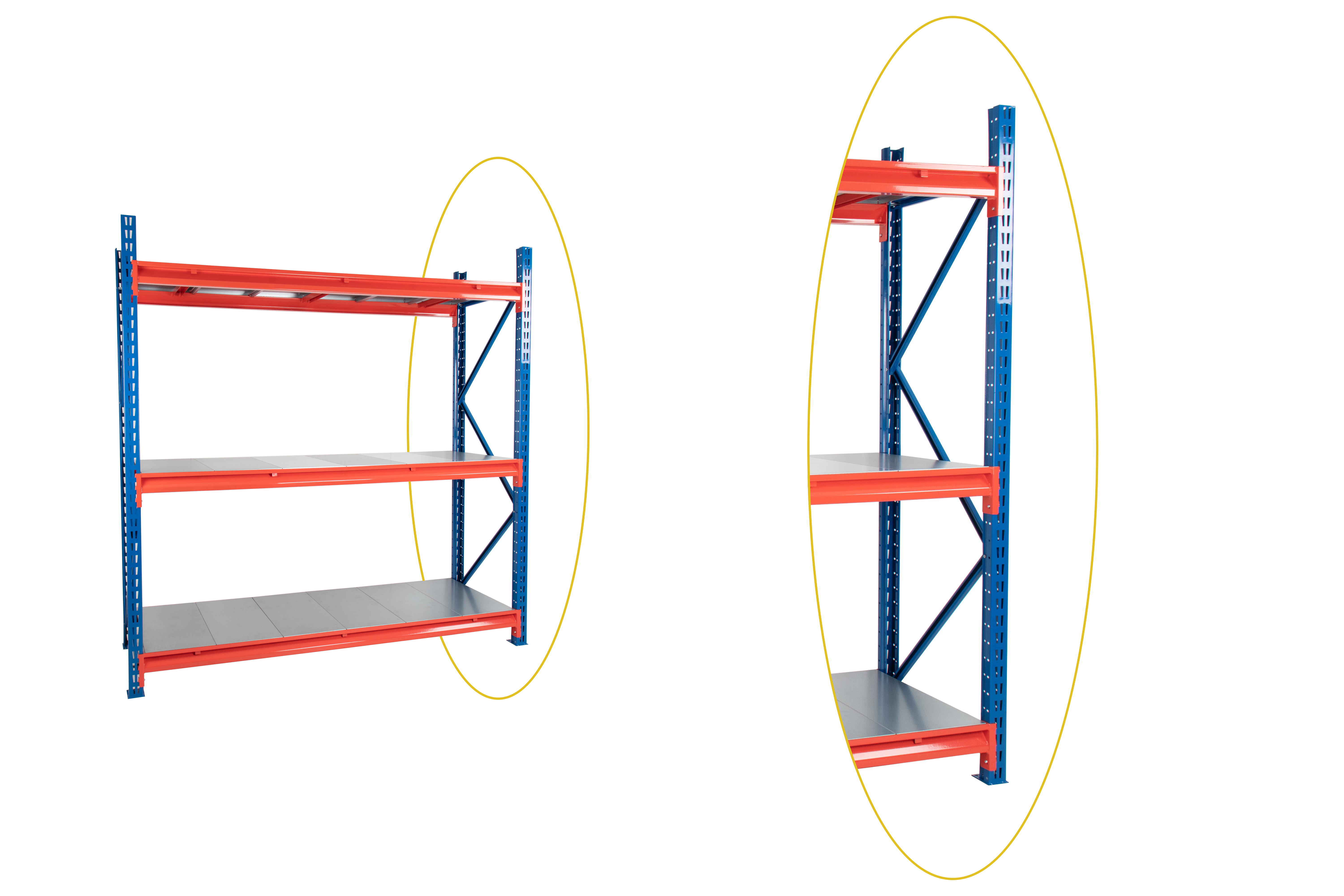 Twin Slot Longspan Racking Frame