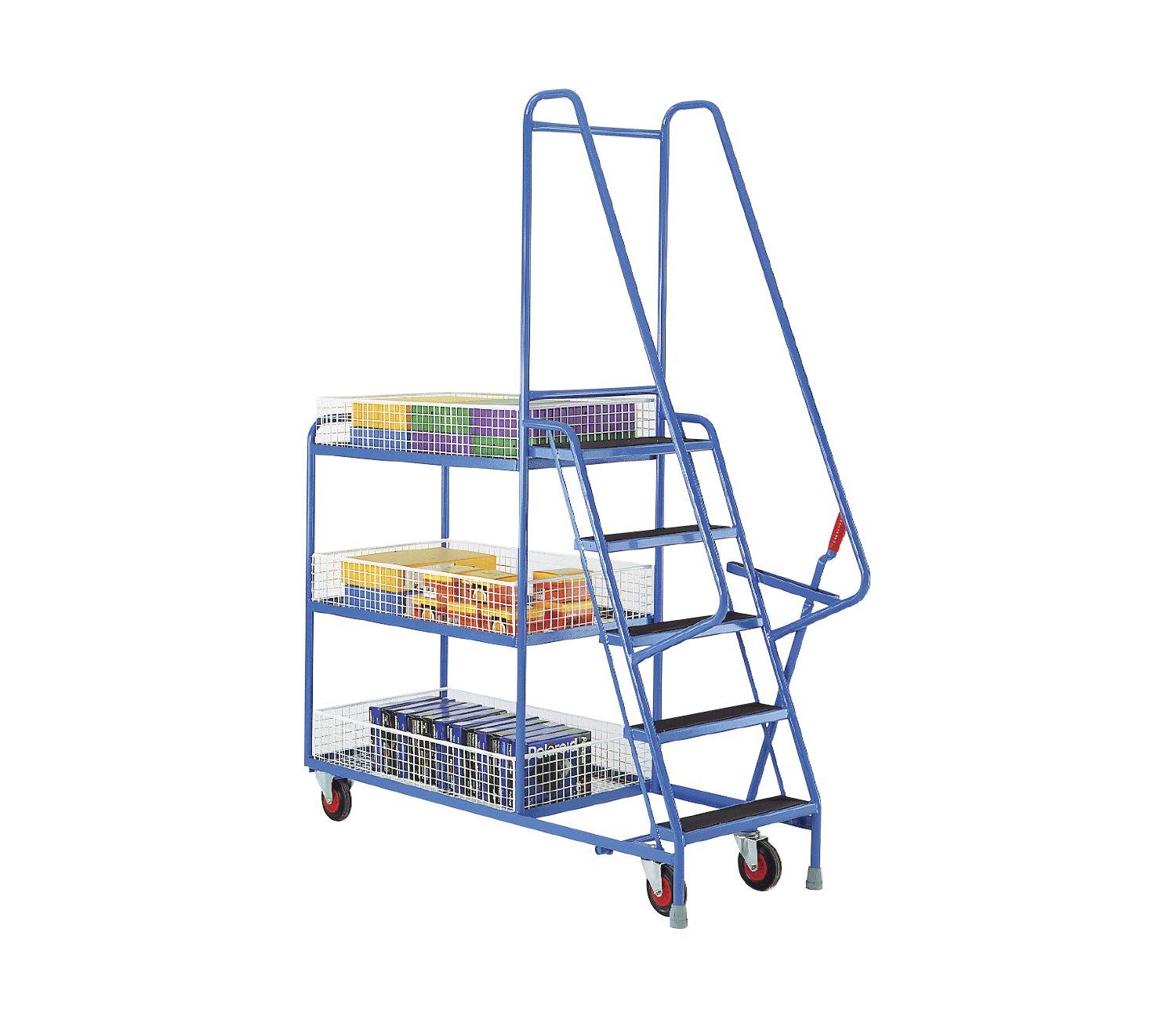 Heavy Duty Step Tray Trolleys - 5 Steps