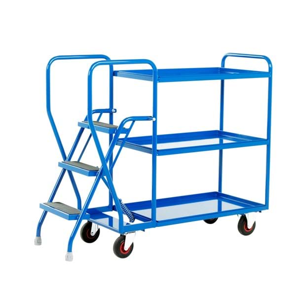 Troly Step Step Tray Trolleys - 3 Step — The Storage Bay