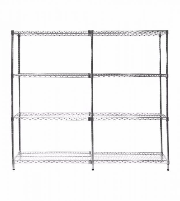 Eclipse Chrome Wire Shelving (Extension Bay 4 Shelves)