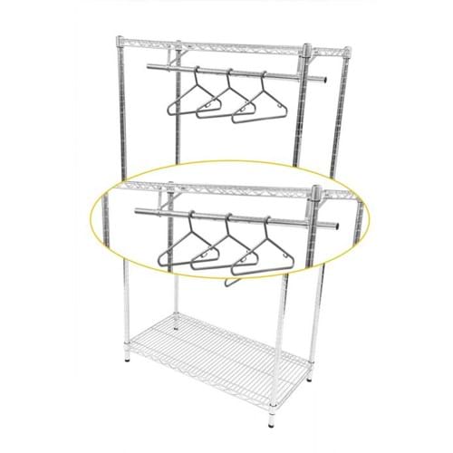 Eclipse Chrome Wire Garment Rails