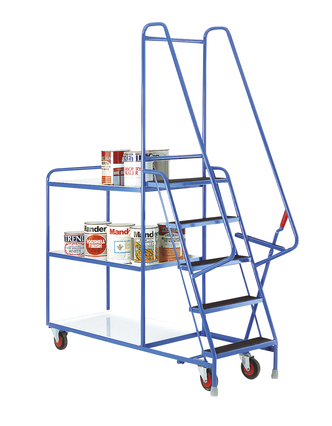 Heavy Duty Step Tray Trolleys - 5 Steps